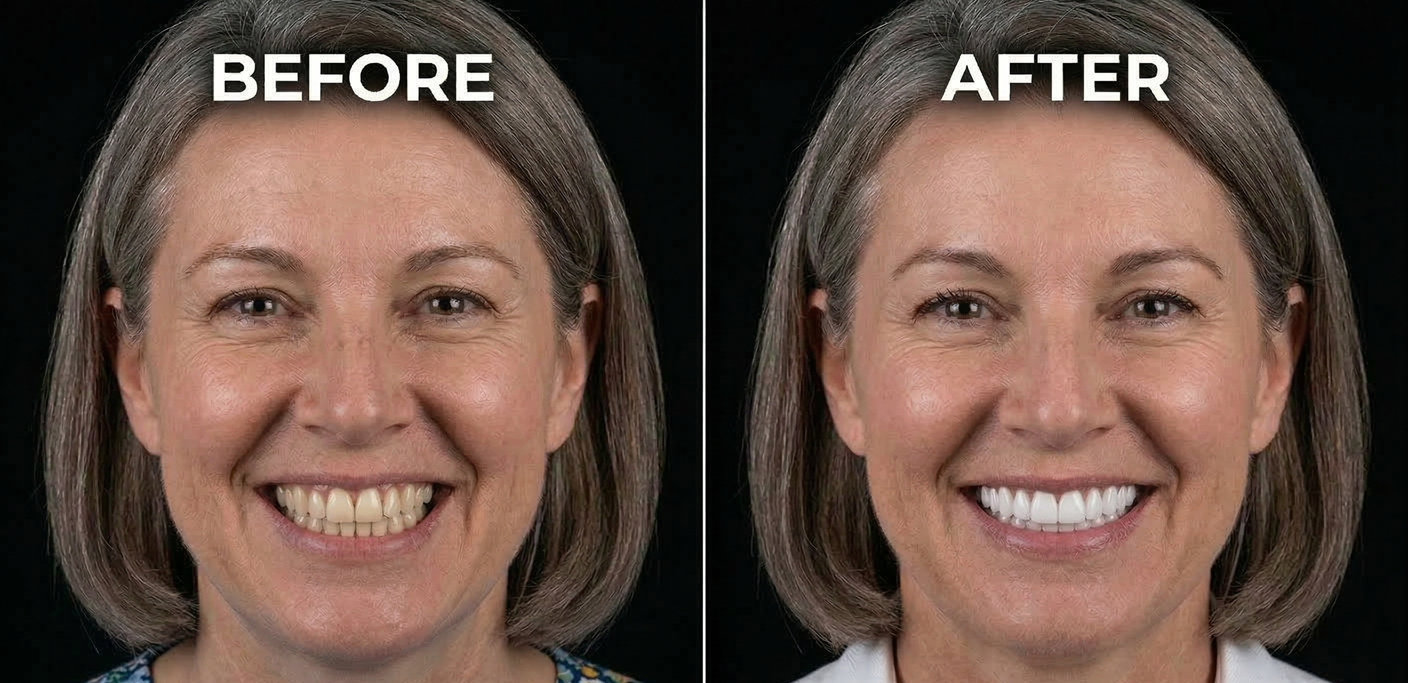 Stunning Smile Makeover Before and After